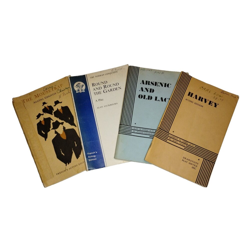 Lot of 4 Vintage Play Scripts.  1954, 1969, 1975, 1971 Handwriting in margins